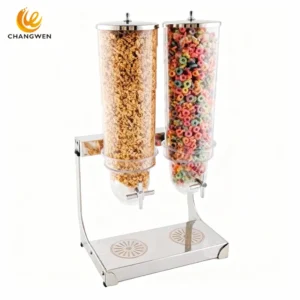Double Cereal Dispenser – Dual Dry Food Container for Buffet Stations