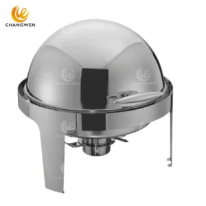Round Chafing Dish – Elegant Stainless Steel Buffet Warmer