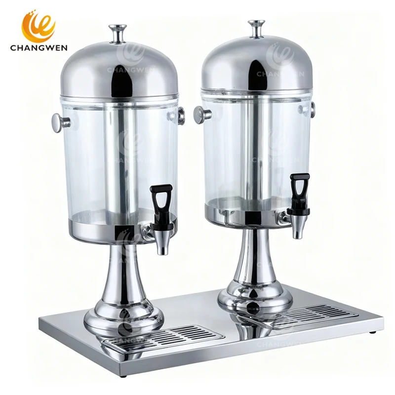 Double Juice Dispenser – Dual-Tank Beverage Server for Breakfast & Events