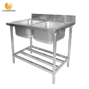 Commercial Double Basin Sink – Heavy-Duty Stainless Steel Construction