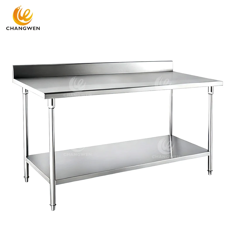 Stainless Steel Wall Mounted Work Table for Commercial Use
