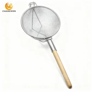 Reinforced Double Mesh Strainer with Stainless Steel Handle – Heavy-Duty Design