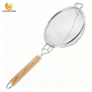 Double Mesh Stainless Steel Strainer – Extra Fine Filtering for Cooking & Baking