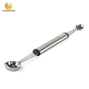 Stainless Steel Parisienne Scoop – Dual-Size Melon Baller for Garnishing