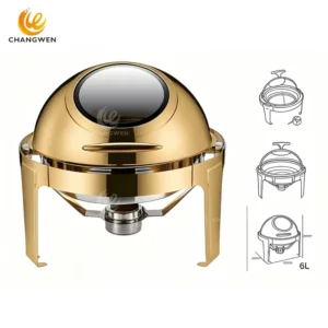 Gold Round Chafing Dish Wholesale