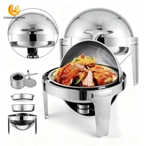 Round Roll Top Chafing Dish