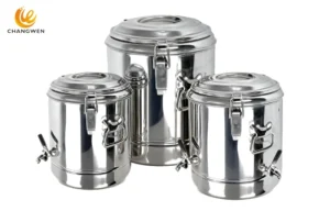 commercial stock pot with tap