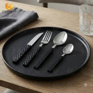 Stainless Steel Woven Pattern Cutlery Set