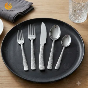 Hammered Stainless Steel Cutlery Set Wholesale