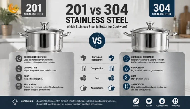 201 vs 304 stainless steel