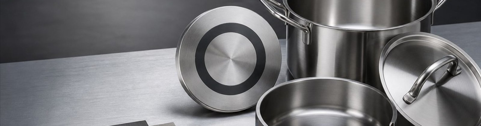 Stainless steel cookware components using different steel grades